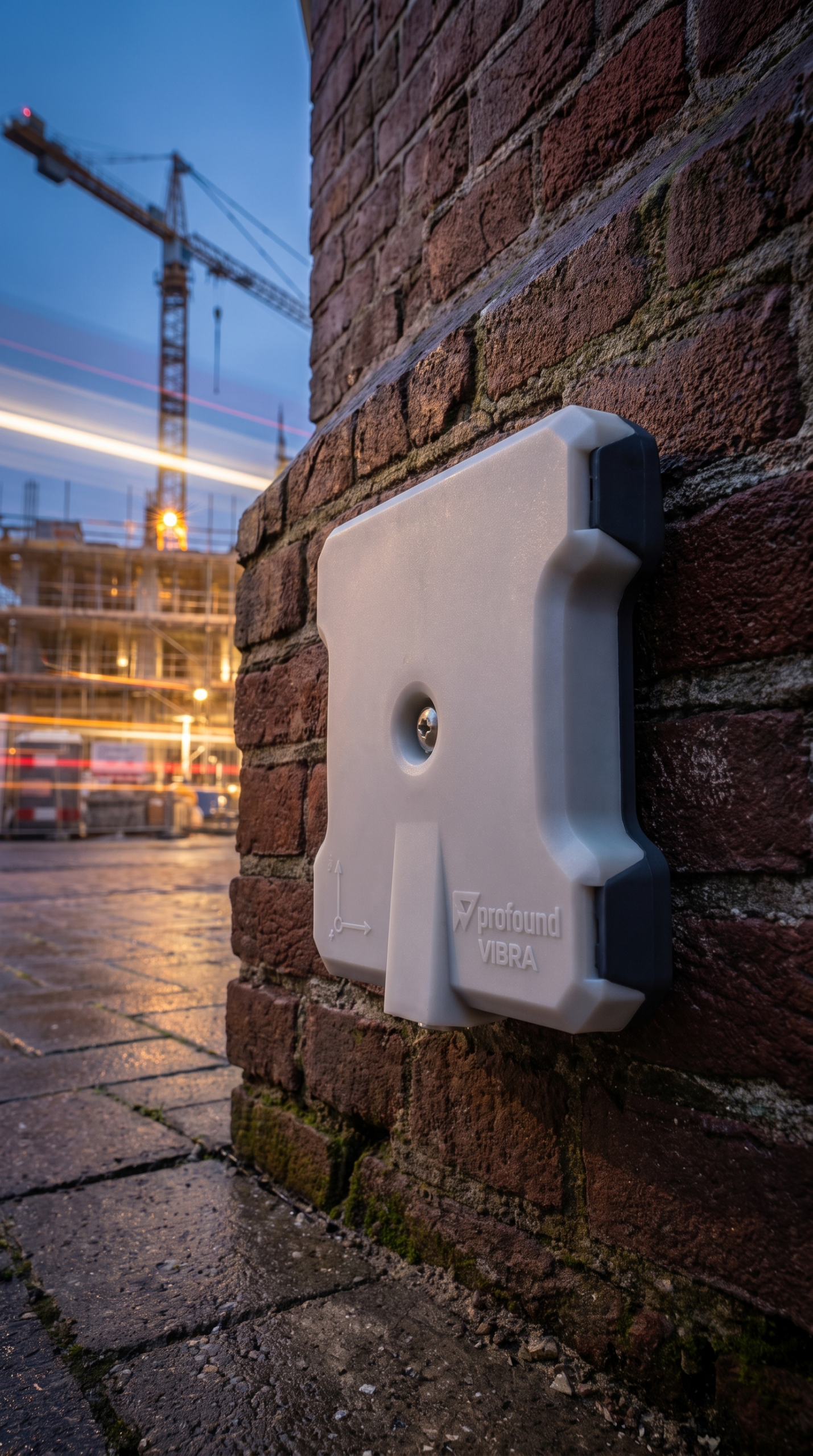 VIBRA 5+ monitoring construction vibrations day and night