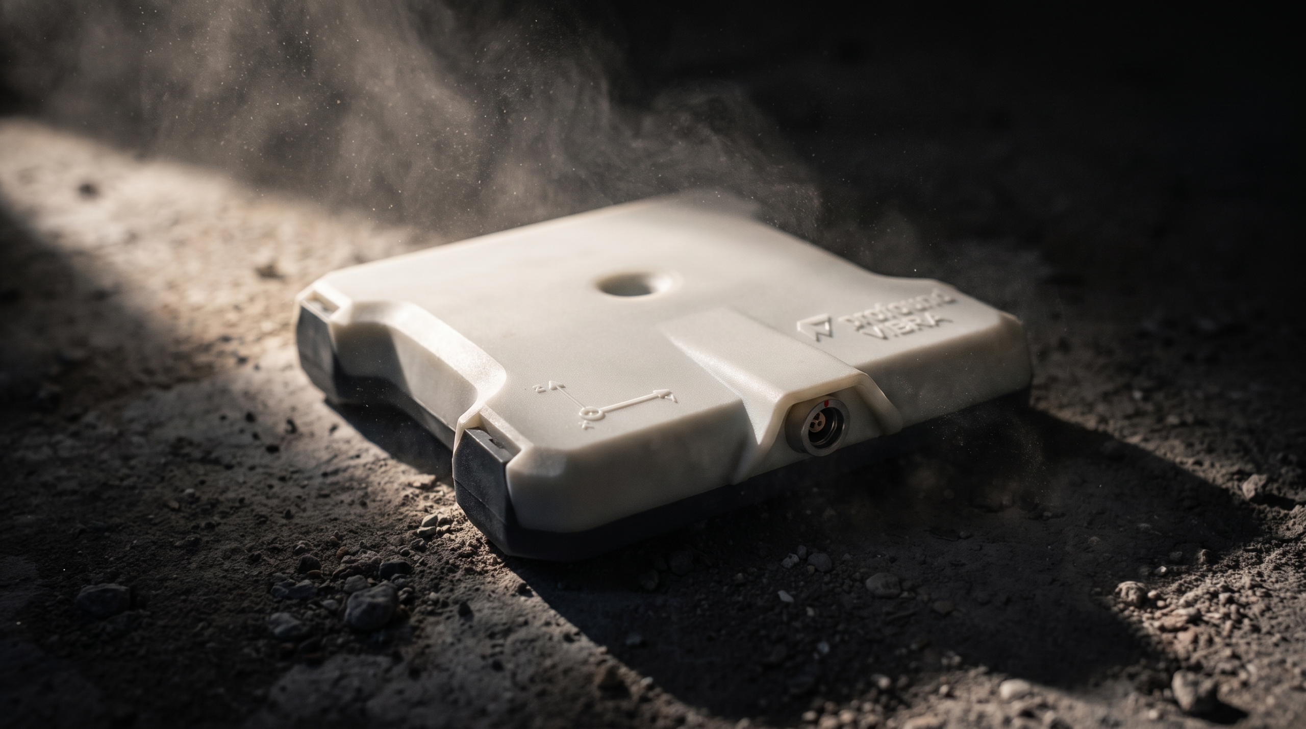 Profound VIBRA 5+ vibration monitor on a concrete surface